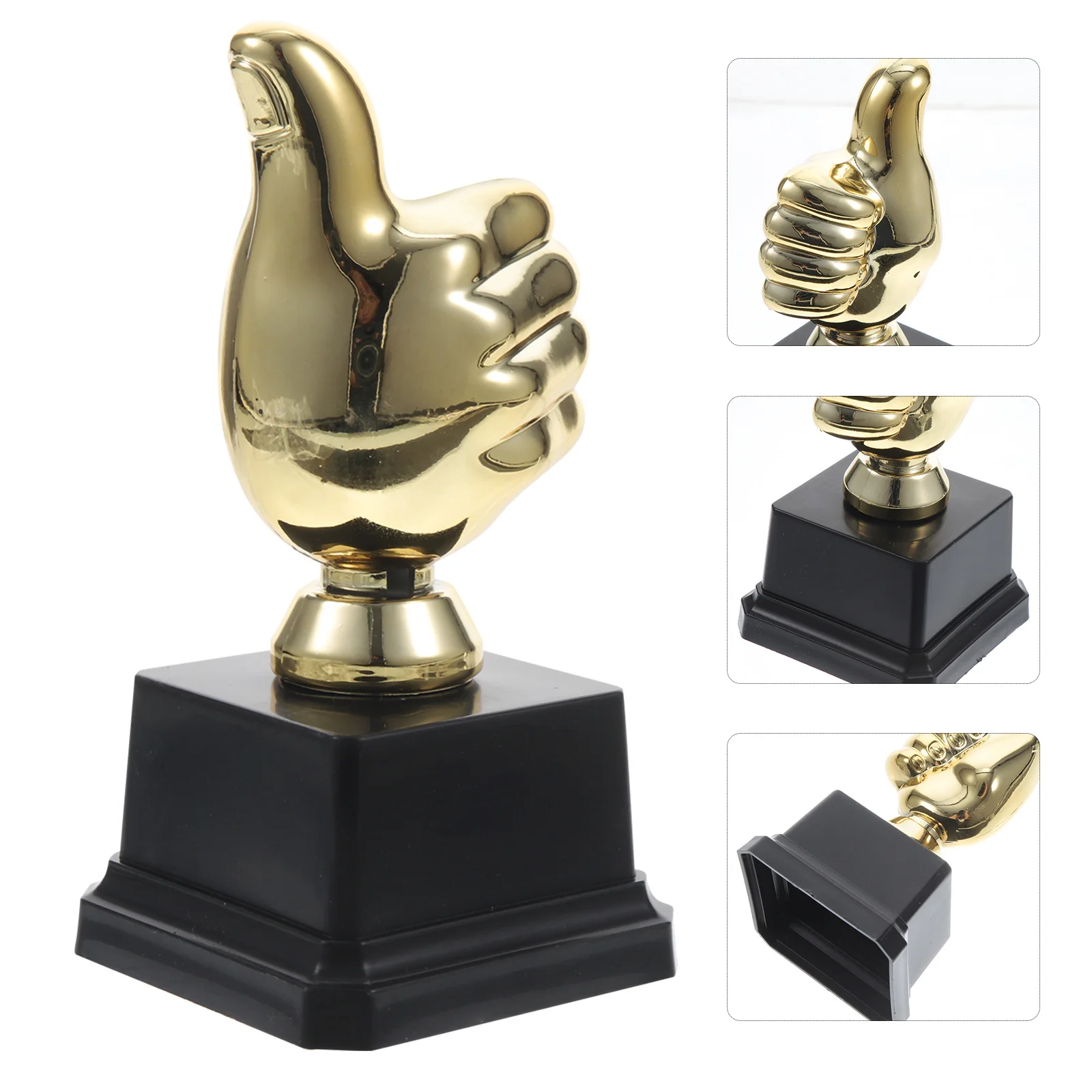 

8pcs Golden Trophy Plastic Thumb Shaped Award For Kids Adults Unisex Competition Winner Party Favor Sports Classroom Decor