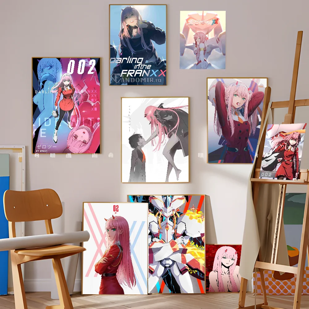 

Darling In The Franxx Classic Movie Posters Vintage Room Bar Cafe Decor Nordic Home Decor