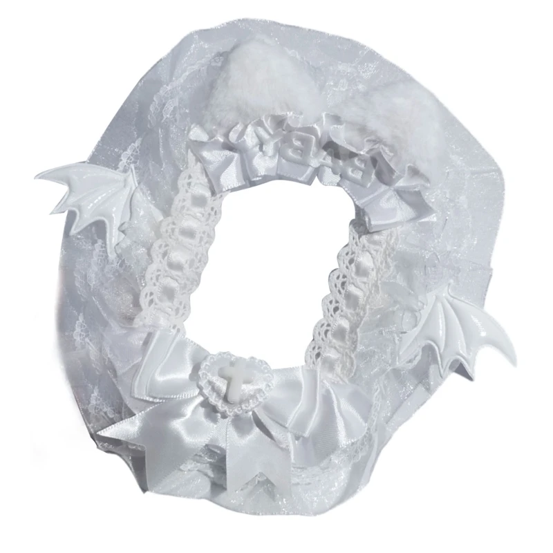 Soporte para tarjeta fotográfica con orejas gato, soporte para exhibición tarjetas fotográficas con alas ángel y cadena