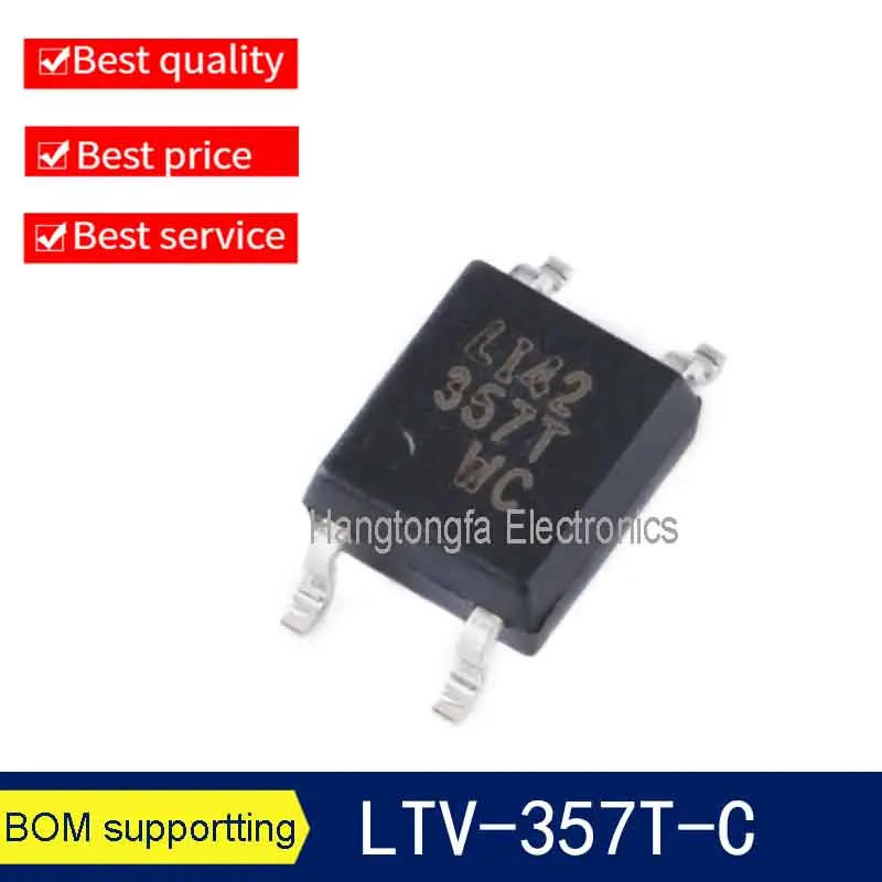 50pcs LTV357 LTV-357T-C SOP-4 SMD Transistor Output Optocouplers IC Chip Integrated Circuit