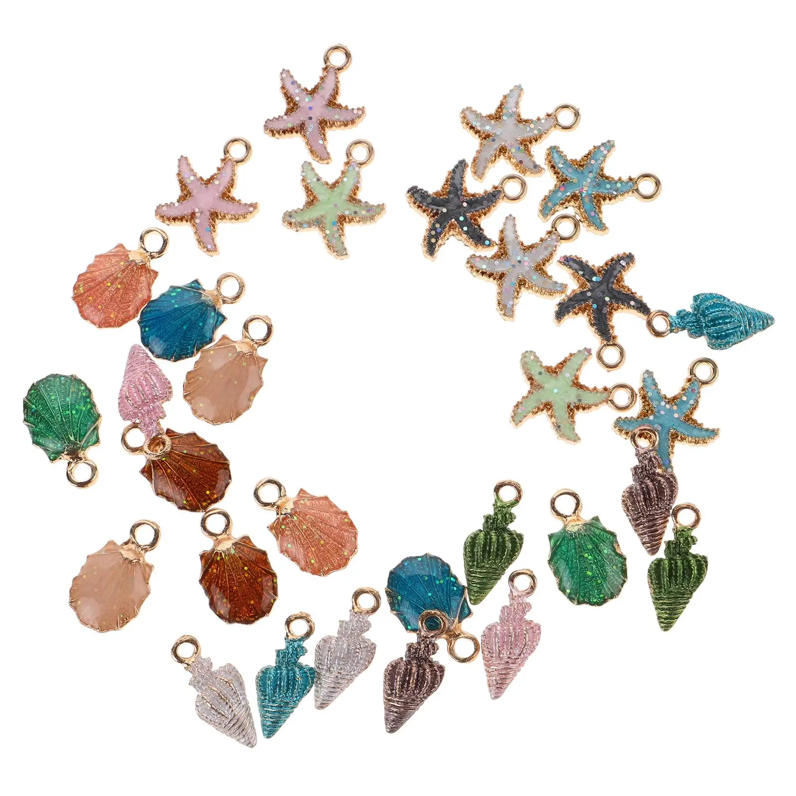 

30 Pcs Pendant Sea Enamel Charms for Jewelry Jewelry Making Pendant Making Supplies Necklace Earrings Accessories