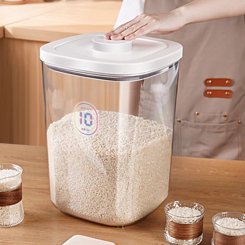 5 Kg/10 Kg Sealed Rice Bucket Flour Storage Box Pet Grain Storage Bucket Cat Grain Bucket Miscellaneous Grain Rice Jar