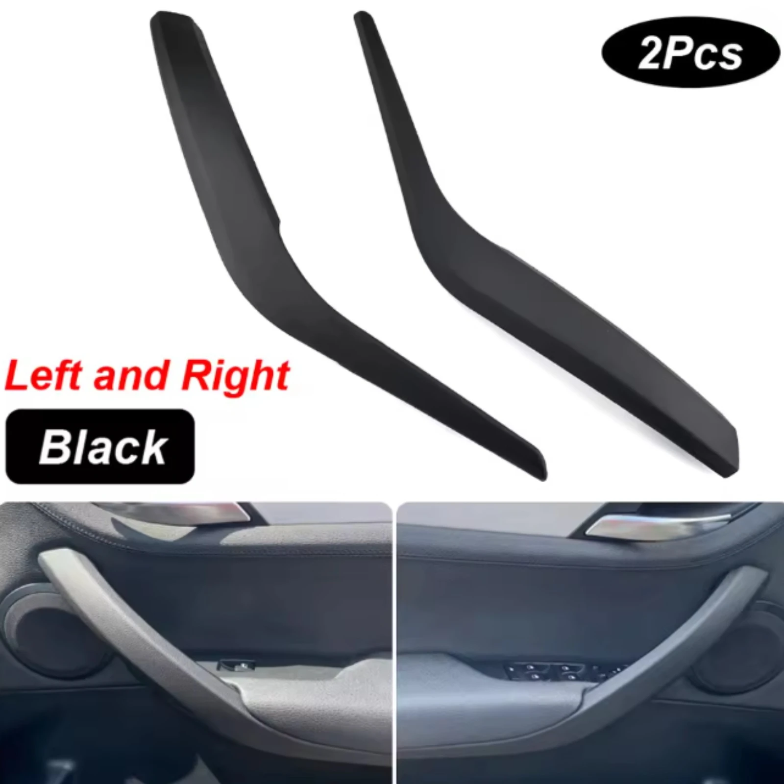2 Pcs Car Left Right Interior Door Armrest Pull Handle Outer Cover Trim For BMW X1 E84 2010-2016 Hand Door Interior Handle