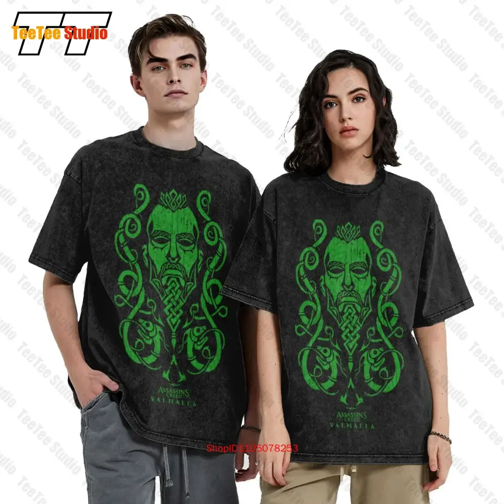 Assasins Creed Valhalla Green Logo Vintage Oversized T-Shirt 4N1P