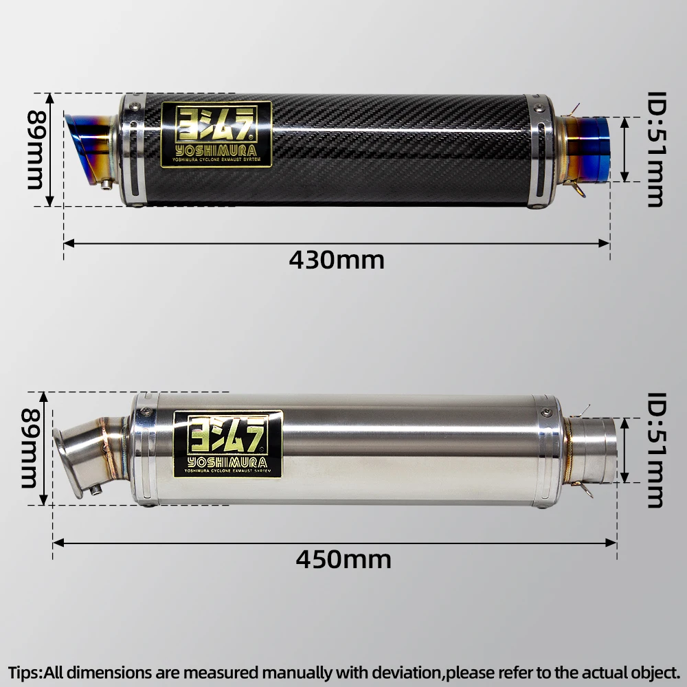 Yoshimura Hurricane GP-89 Motorrad Komplette Abgasanlage Schalldämpferrohr für pcx125 nmax cbr zx4rr 390duke 752s fz150 R3 mt07 mt09