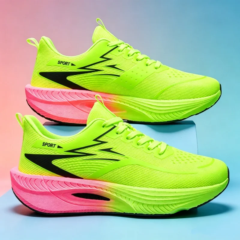 Marathon Running Shoes Men Carbon Board Speciality Sports Breathable Lightweight Women's Comfortable Athletic Nonskid Sneakers