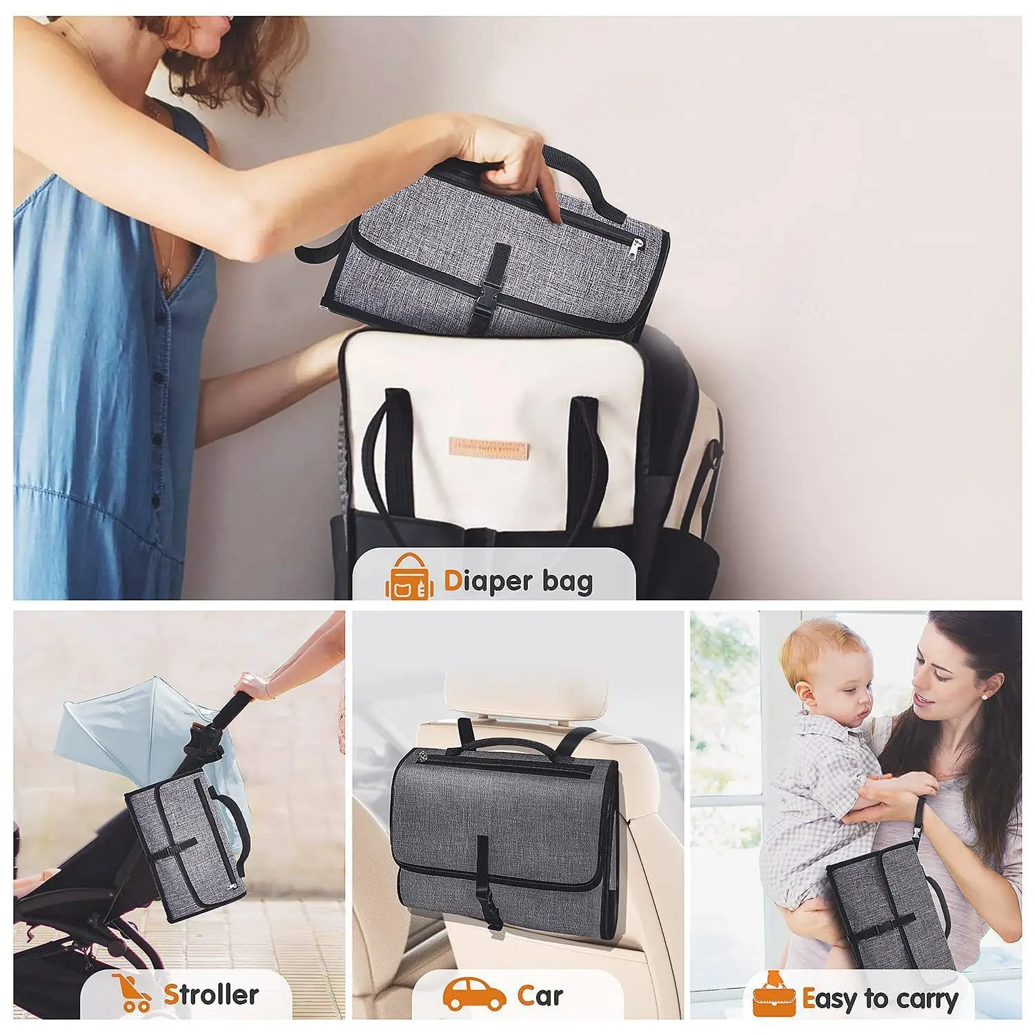 Faltbare Baby Windel Ändern Pad Wasserdichte Neugeborenen Windel Pad Tragbare Kleinkind Ändern Tisch Langlebig Oxford Baby Windel Tasche