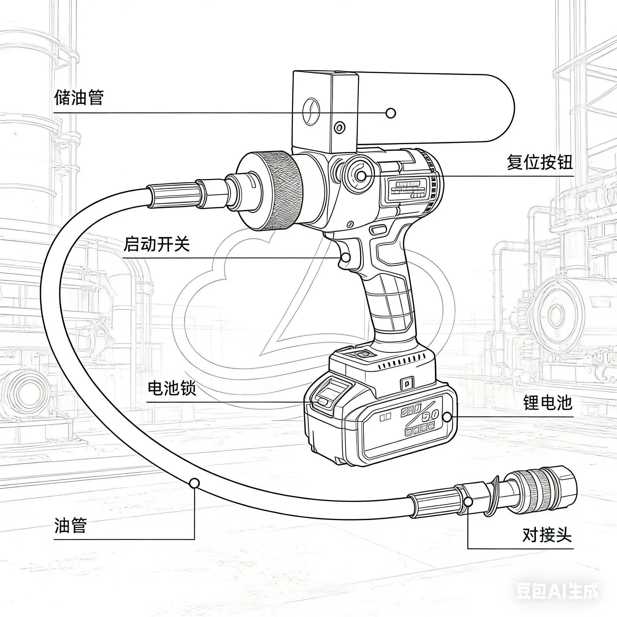 Portable Handheld Electric Hydraulic Pump 70MPa Ultra-Small High Pressure Compact Design for Industrial Use