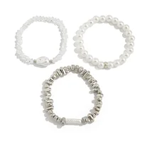 Fashion Bracelets For Women New Vintage Irregular CCB Beads Imitation Pearl Chain Jewelry Valentine's Gift B074 5