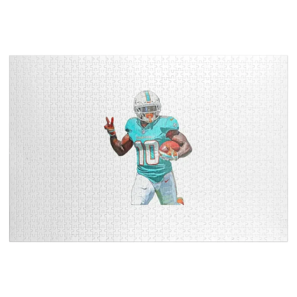 

Tyreek Hill Dolphins Football Glossy Jigsaw Puzzle Custom Name Child Toy Christmas Toys Puzzle