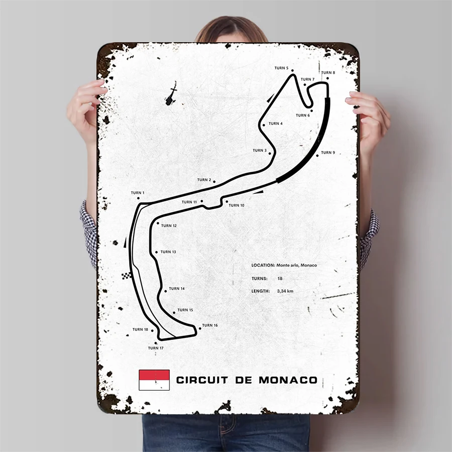 monaco-circuito-cartaz-de-metal-f1-formula-um-corrida-pintura-decorativa-tema-automotivo-casa-arte-da-parede-pendurado