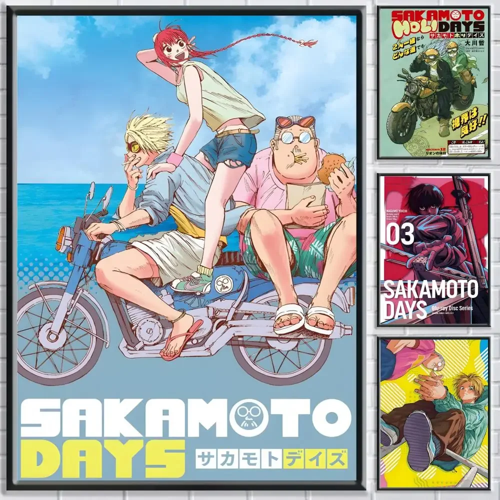 ملصق أنيمي S-SAKamoTO DAYS الشهير عالي الدقة مقاوم للماء مثالي لغرفة النوم والمكتب المنزلي هدية رائعة
