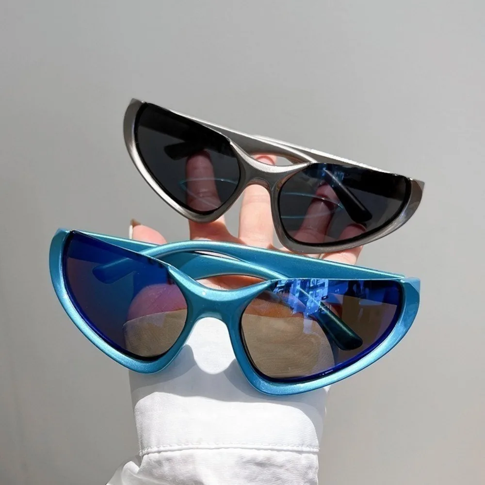 

Fashion New Style Oval Unique Y2K Small Frame Sunglasses Retro Men Black Gray Trendy Driving Anti-Ultraviolet Cool Sunglasses