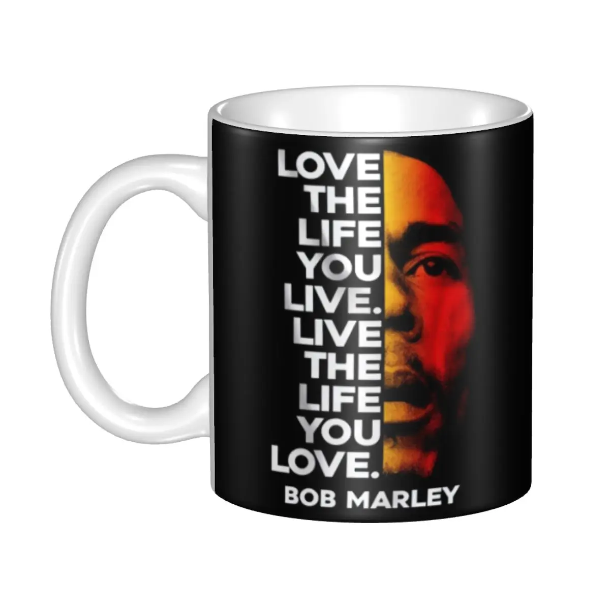 

Customized Reggae Rock Bob Marley One Love Mugs DIY Ceramic Tea Milk Coffee Cup