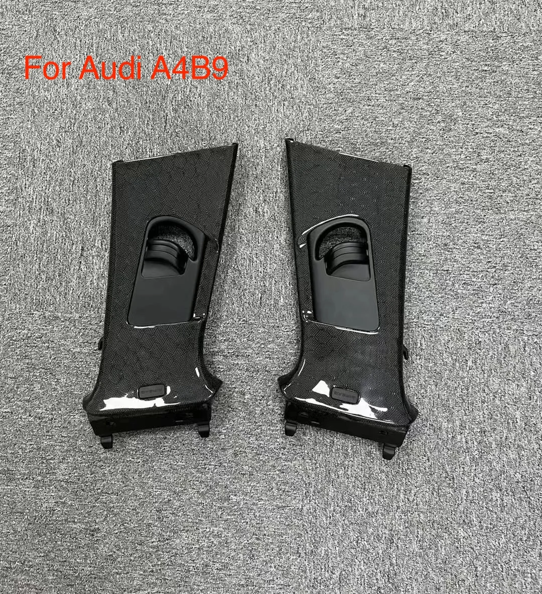 MRD  replaced pillars AB sun shields for Audi A4B9 real carbon fiber honeycomb modified