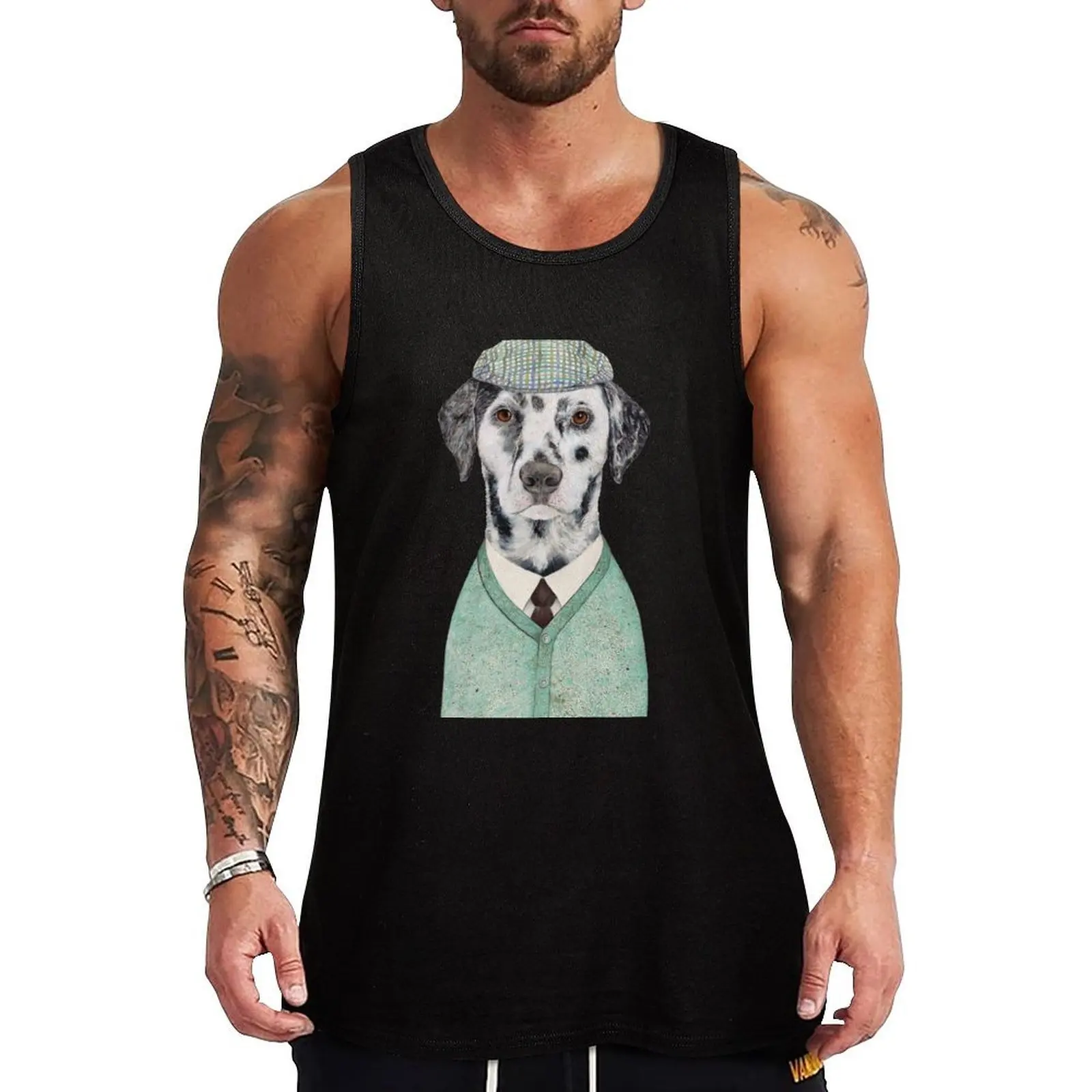 Dalmatian Mint Tank Top Comfort Stretch Tank Top Relaxed Fit Sleeveless
