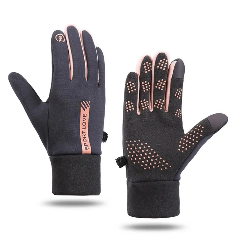 

Ridding Gloves 1 Pair Chic Full Fingers Particle Palm Elastic Wrist Outdoor Gloves for Adult