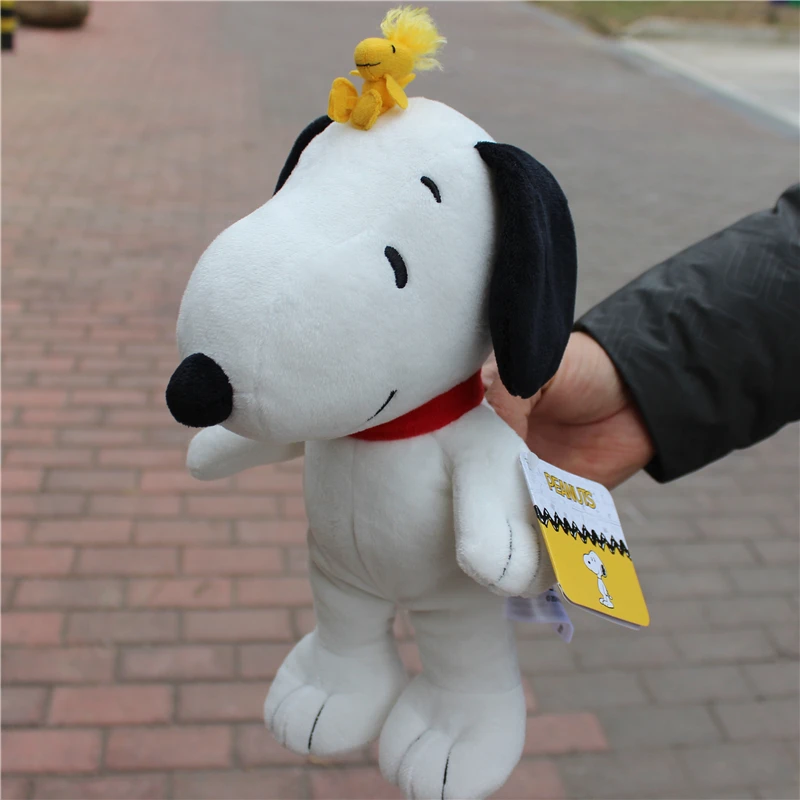 1 sztuka 25CM Orzeszki ziemne Snoopy z ptakiem Woodstock Pluszowe miękkie zabawki Snoopy zabawki dla psów najlepszy prezent świąteczny prezent walentynkowy