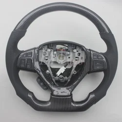 Replacement Real Carbon Fiber Steering Wheel with Leather for Suzuki Vitara 2015-2021