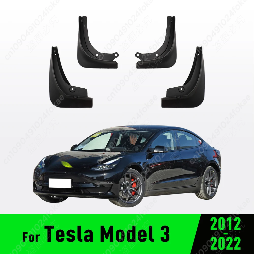 For Tesla Model 3 2012 - 2022 2013 2014 2015 2016 2017 2018 2019 2020 2021 Fender Mudguard Mud Flaps Guard Splash Flap Mudguards