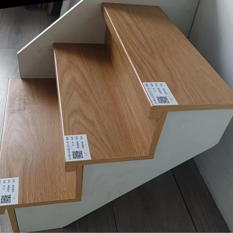 Multi-storey solid wood steel structure staircase decoration step slab staircase