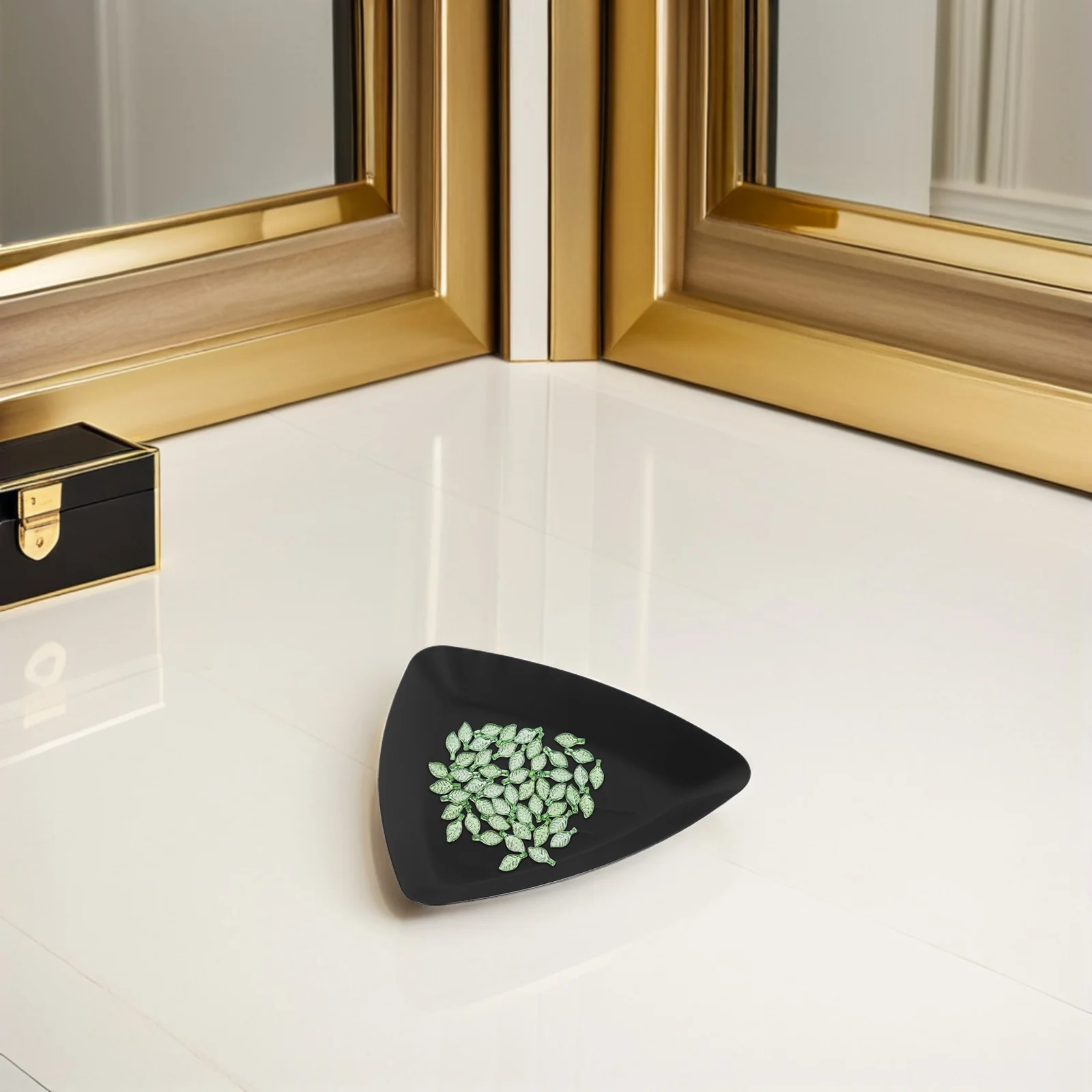 

2 шт. поднос для ювелирных изделий из нержавеющей стали, элегантная тарелка для безделушек, компактный органайзер, прочный универсальный журнальный столик для хранения в прихожей