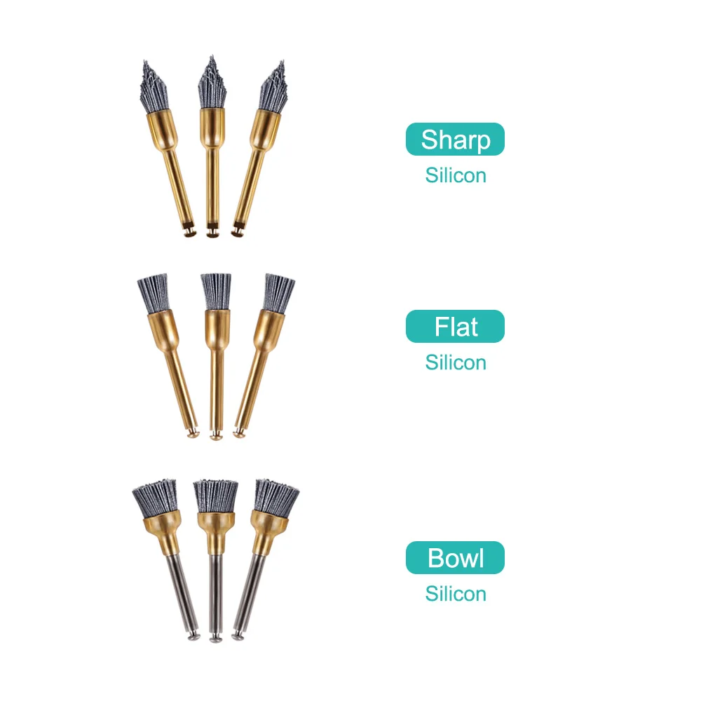 SYJH 5/12Pcs RA Porcelain/Natural/Wool Dental Polishing Kit for Low Speed Hanpiece Silicone Grinding Heads Teeth Polishing Tools