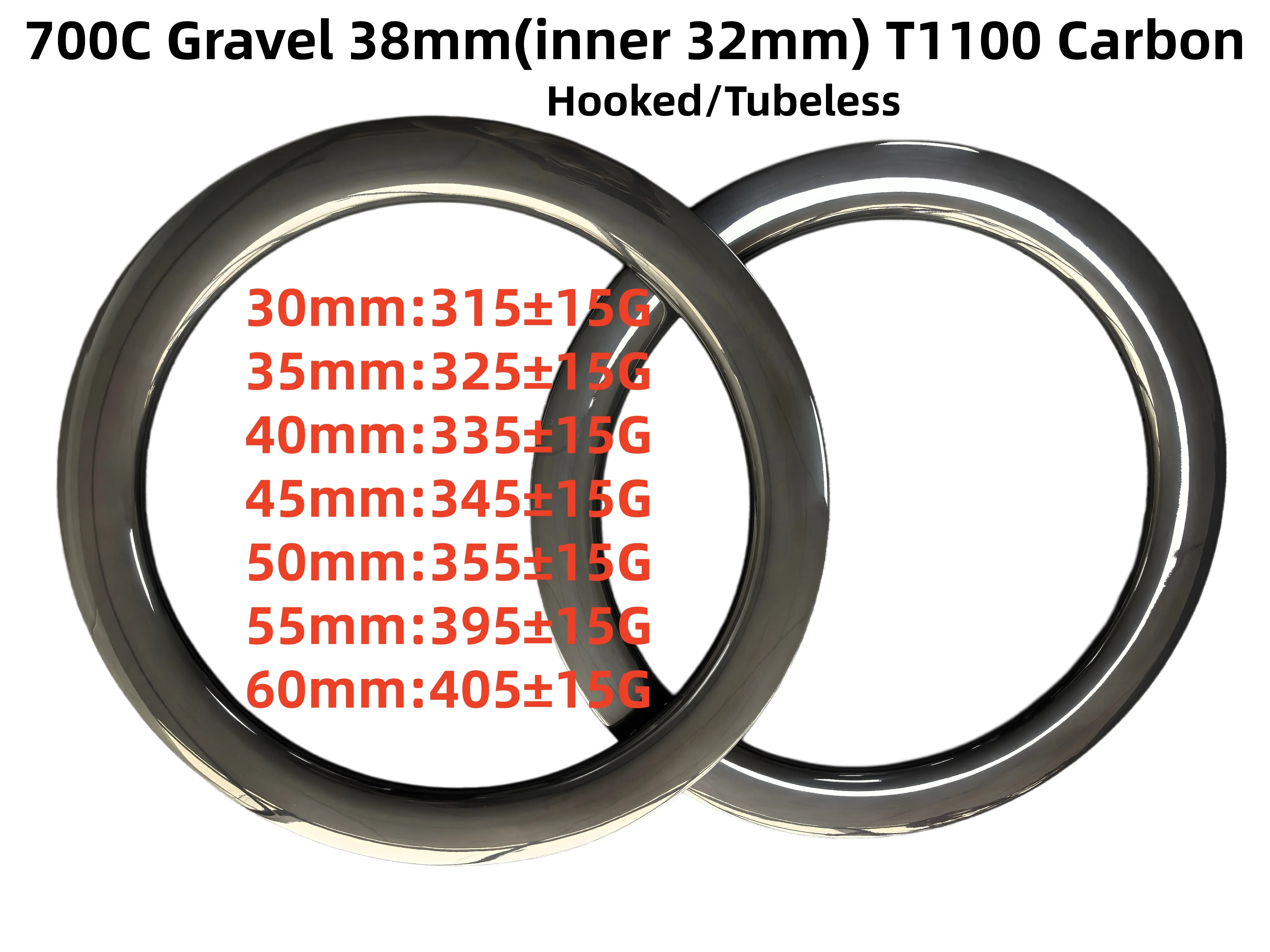 

Карбоновые колеса Carbonbeam 315G 700C для гравийных велосипедов, шириной 38 мм (внутренняя ширина 32 мм), бескамерные, глубина обода 30, 35, 40, 45, 50, 60 мм, карбоновые обода для шоссейных велосипедов 700c.