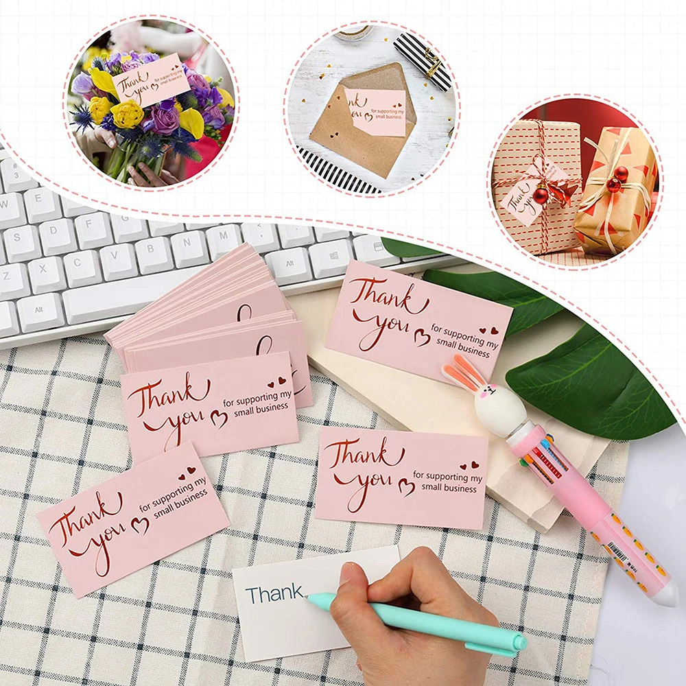 Thank You Cards For Small Business Colorful Laser Paper Thank You For Your Order 