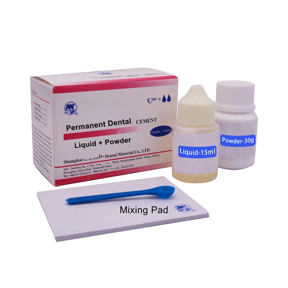 Kit Cimento Dental Permanente para Prótese Dentes, Material de Odontologia, Adesivo Super Forte, Ponte Crown, Gic Fuji