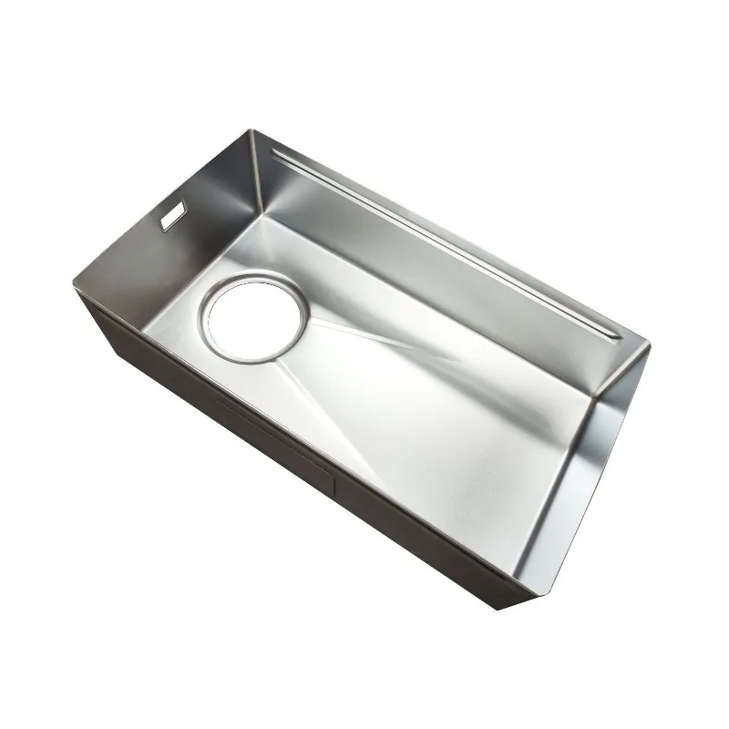 304 stainless steel household thickened handmade sink single sink, kitchen large vegetable basin sink