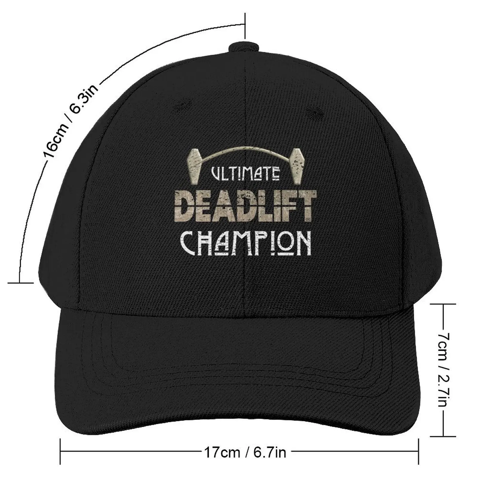 Ultimate Deadlift Champion with Coffins Baseball Cap Hat Baseball Cap Beach Golf Wear Hats Man Women's