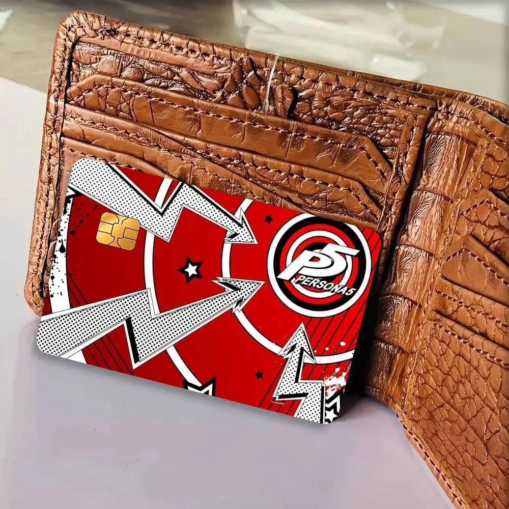 GAME Persona 5 Anime   Cartoon Credit Card Skin Stickers For Bank Card Bus Metro Card Sticker Waterproof Women Gift