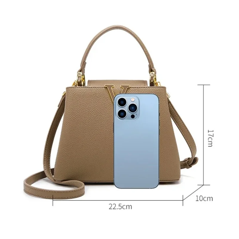 

Luxury Brand New Lychee Grain Women's Bag with Silk Scarf - Stylish Shoulder & Oblique Span, High - end Fashion