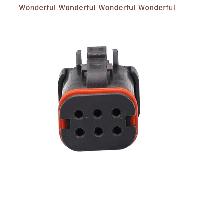 6 Hole Car Waterproof Assembly Wiring Harness Socket with Connector for Trailer Lighting Project Strong Waterproof Protection