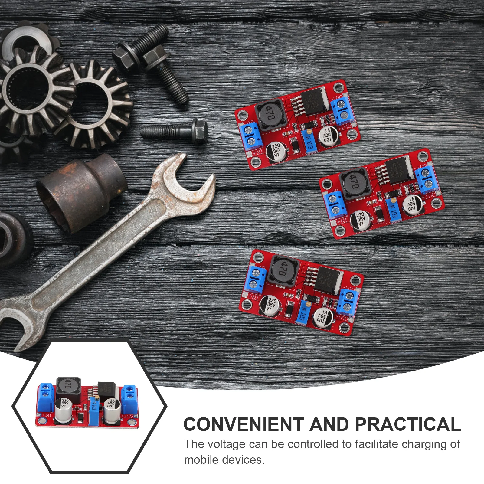 

Dc to Dc High Power Voltage Regulator Module 5a Adjustable Output Portable Power Module Board Voltage Regulator