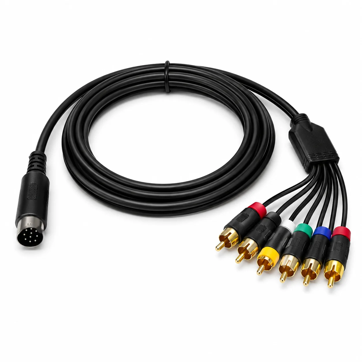 RGBS RGB Cable for Sega MD1 MD2 Saturn Dreamcast - DB9 to RCA AV Video Audio Cord Replacement view 3