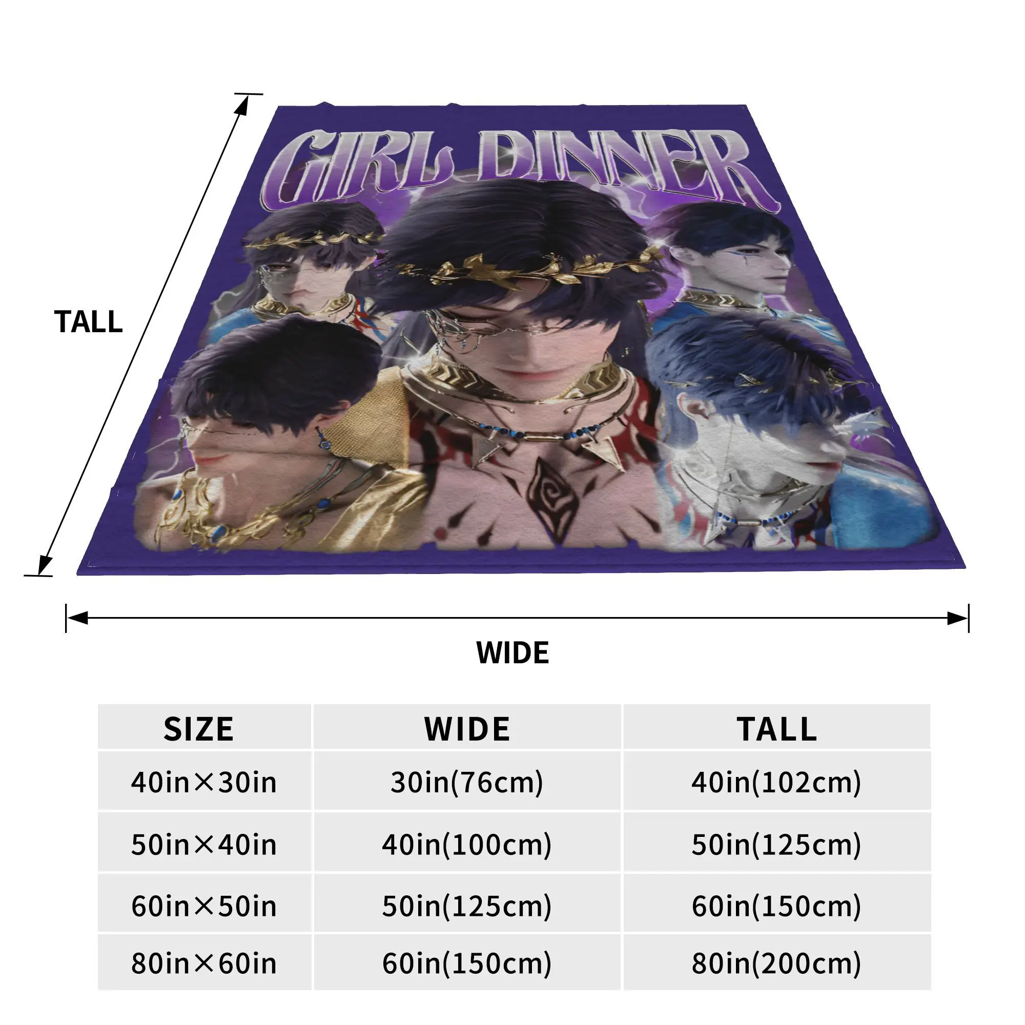 بطانية رافاييل للعشاء للفتيات، بطانية دافئة رائعة من الفلانيل للحب والمساحة العميقة للمنزل طوال الموسم،