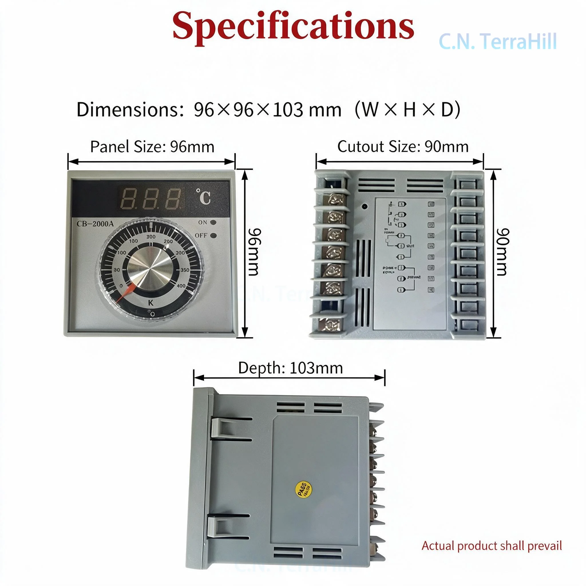 Oven Temperature Controller CB-2000A with Probe for Baking Kiln Industrial Furnace Thermostat Control