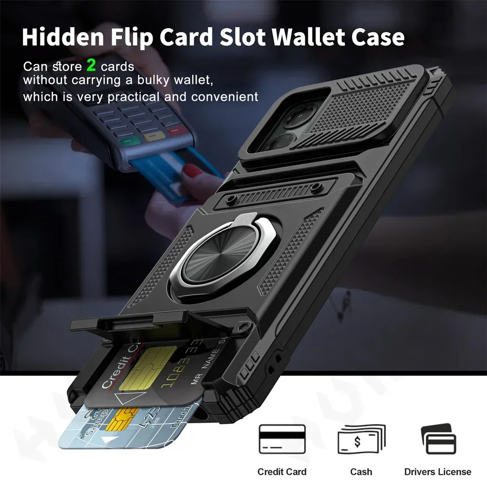 حافظة لهاتف موتورولا موتو إيدج 50 برو فيوجن الترا جي ستايلس 2024 2023 2025 5G 4G غطاء محفظة حماية بمسند حلقي دوار #2