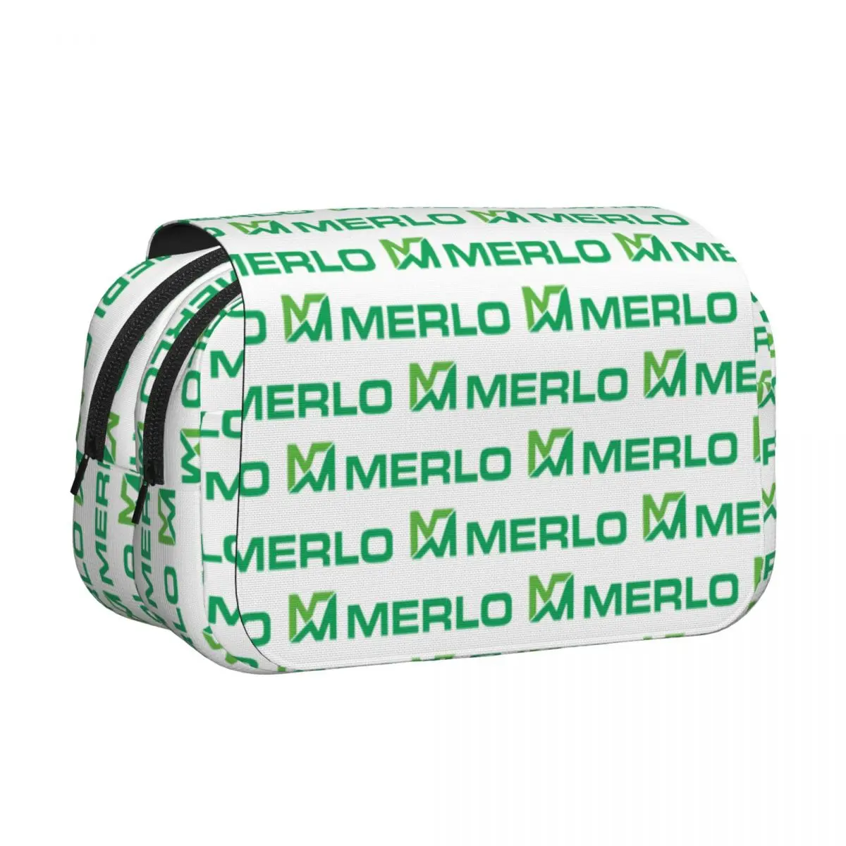 Merlo Logo Pencil Case Pencil Pouch Hard Shell Leather Large Storage Pen Box Pencil Bag for Students School