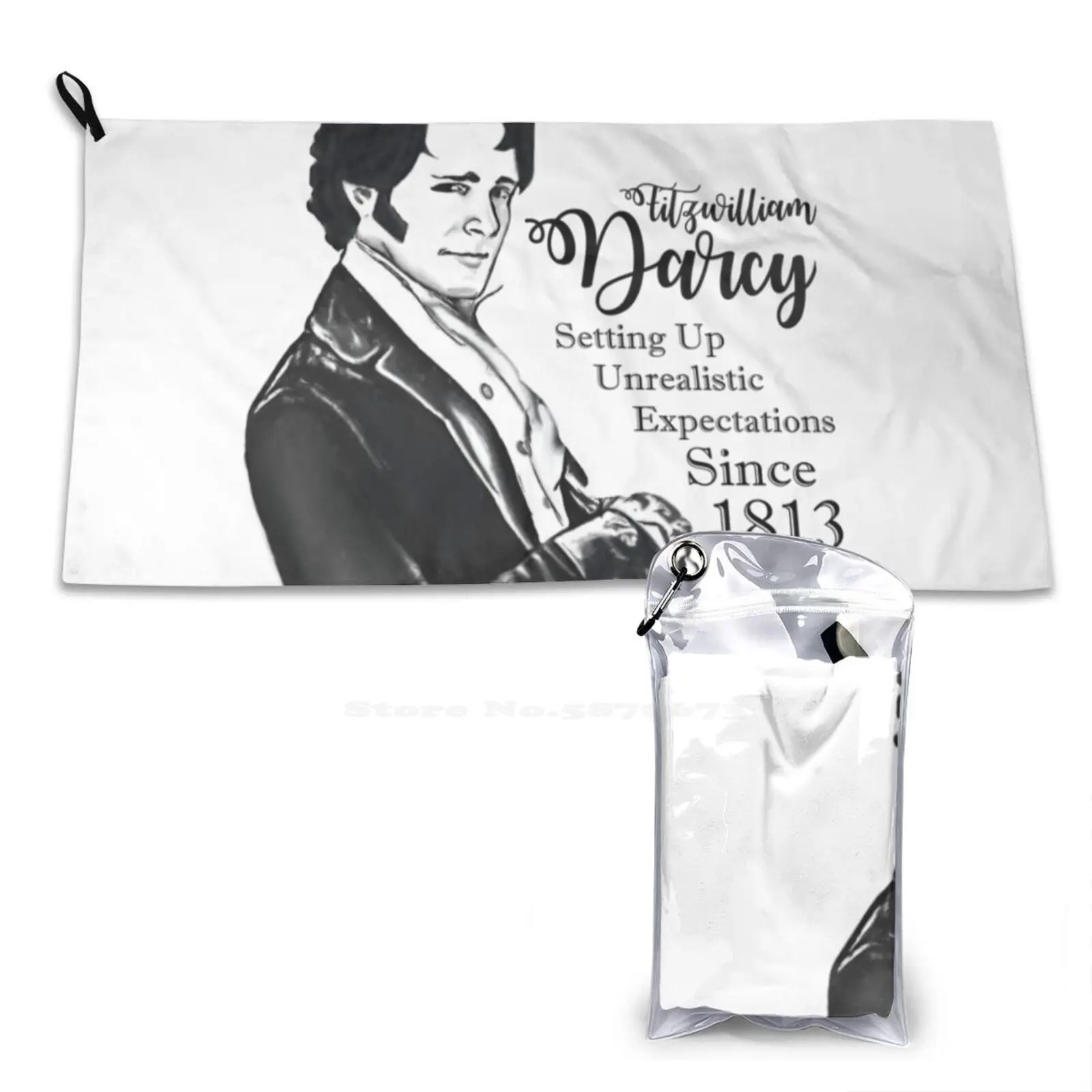 Fitzwilliam Darcy-Setting Up Unrealistic Expectations Since 1813 Washcloths Bathing Quick Dry Shower Towel Mr Darcy Fitzwilliam