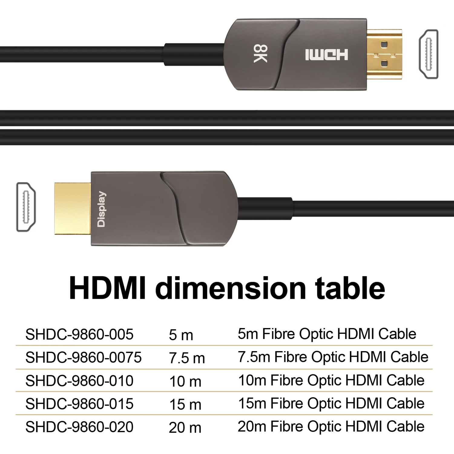 SZBITC HDMI Cable 8K@60Hz Fiber Optic HDMI to HDMI Cable Ultra High Speed HDR eARC 3D for HD TV Box Projector PS4