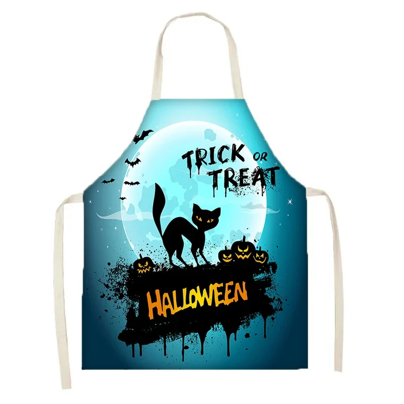 Halloween Decoration Atmosphere Apron Kitchen Unisex Apron Children\'s Anti-fouling Apron