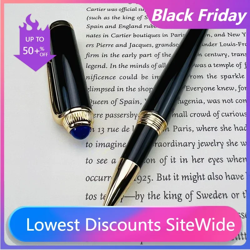 Black France High-end Ballpoint Pen 0.5mm High Quality Gel Pen with Gold/silver ClipBusiness Office Stationery Brand Ball Pens