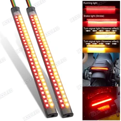 Intermitente trasero Led para motocicleta, luz de freno de parada, luces de circulación diurna para motocicleta ATV, impermeable, 11,8 pulgadas, 2 piezas