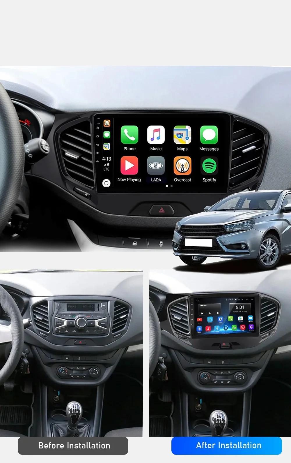 Radio Multimedia Player Android 16 2Din Android For LADA Vesta Cross Sport 2015 -2019 Autoradio Player 4G WIFI GPS PSD Stereo