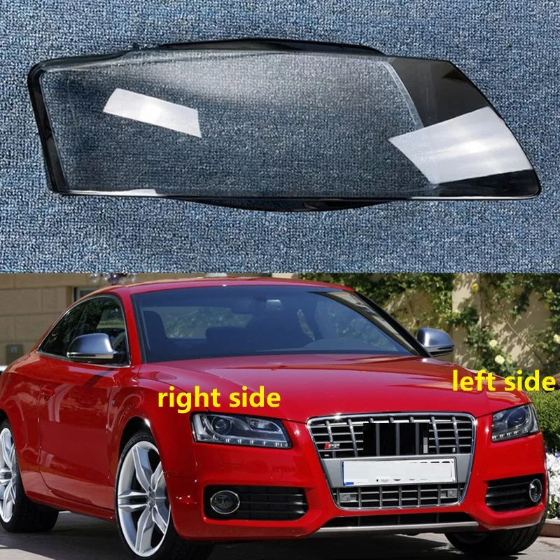 For Audi A5 2008 2009 2010 2011 Headlamp Lens Cover Transparent Lampshade Headlight Shell Original Glass Lamp Shade Lights Mask