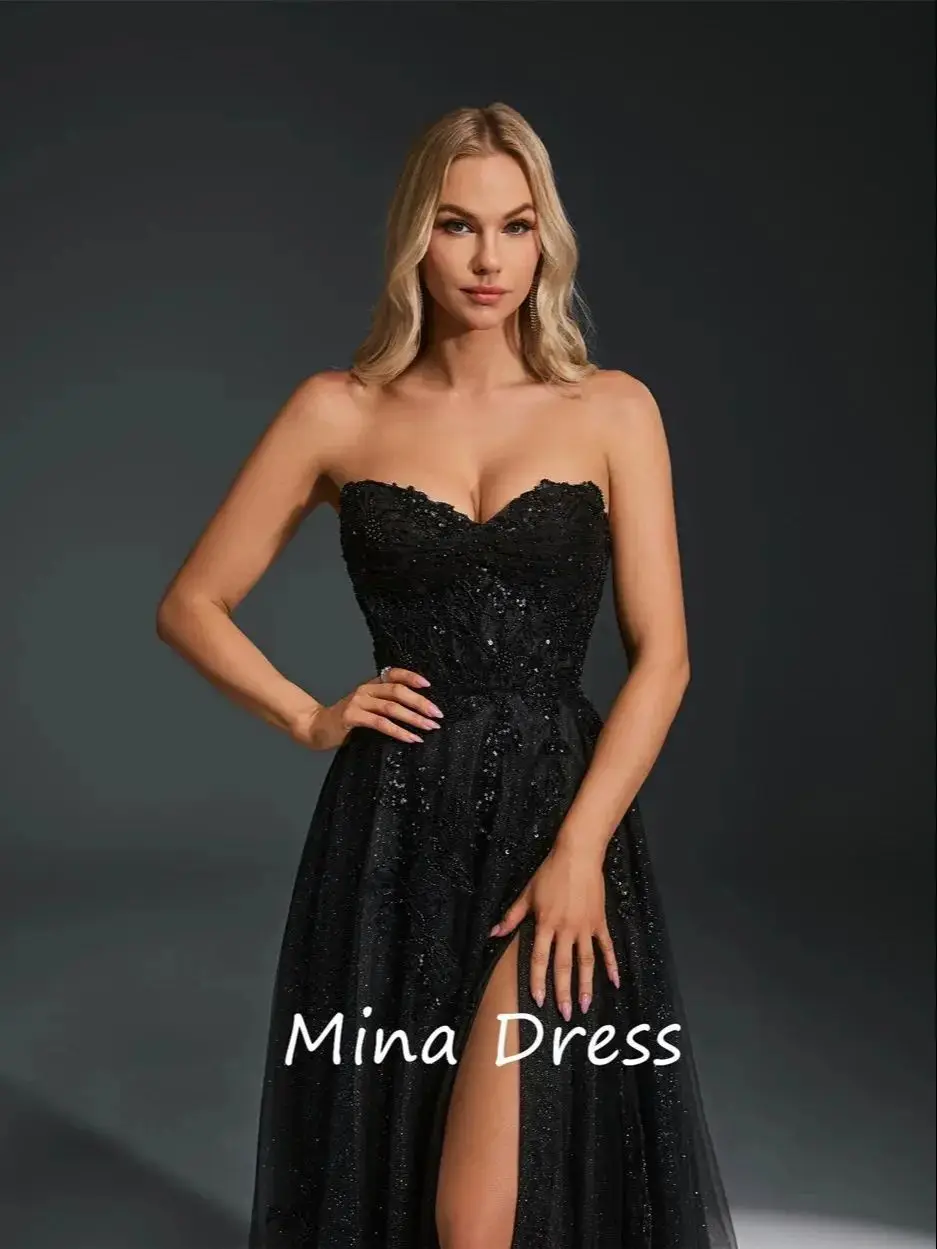 فستان مينا مخصص على شكل كرة لامعة على شكل زهرة فستان سهرة نسائي فاخر بدون أكمام أنيق للحفلات مناسبة خاصة للنساء