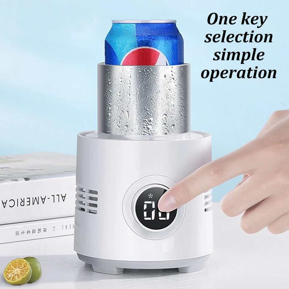 ถ้วยทำความเย็นอุ่นในรถแบบ2-in-1ถ้วยทำความเย็นไฟฟ้าทำความร้อนเร็วแบบพกพา110V/220V ถ้วยทำความเย็นโค้กเบียร์ถ้วยระบายความร้อนนมร้อนบ้าน